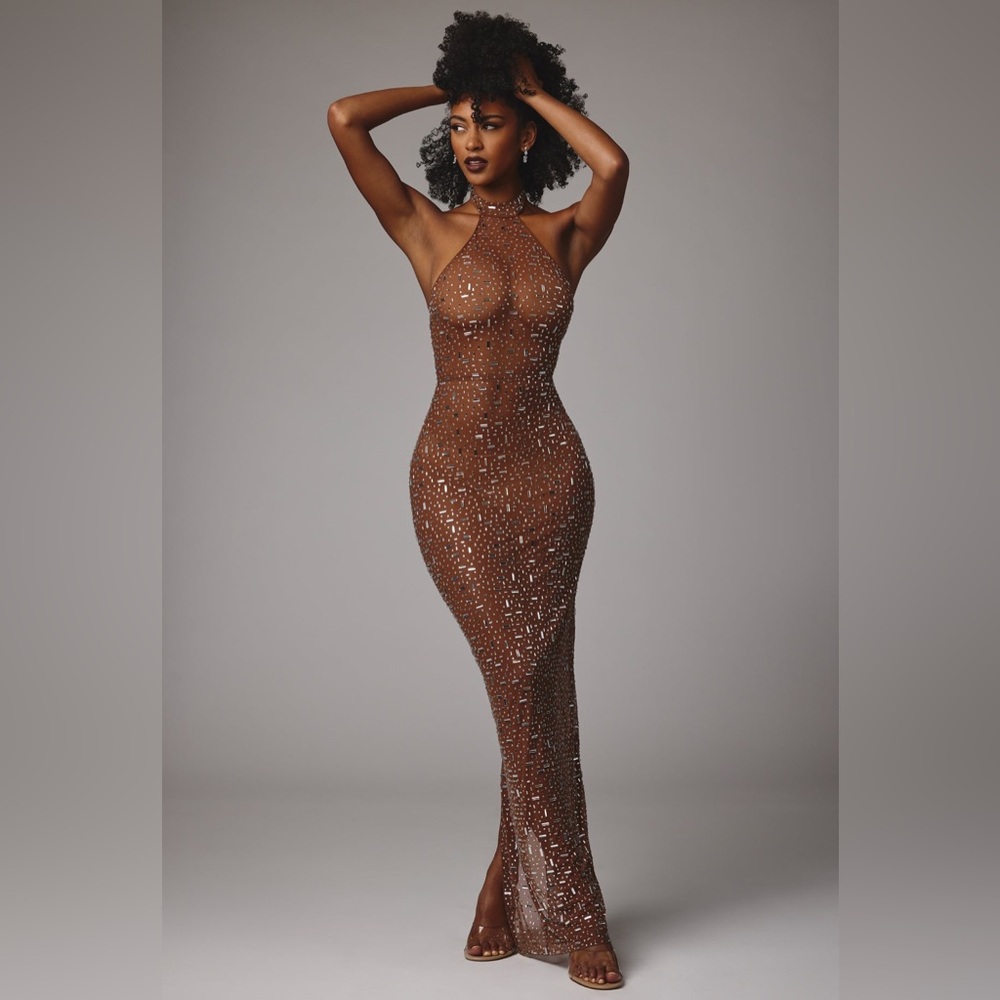 Oh Polly Brown Sequin Dress